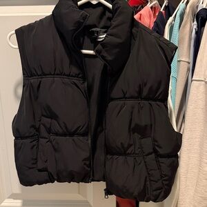 H&M Black Quilted Puffer Vest